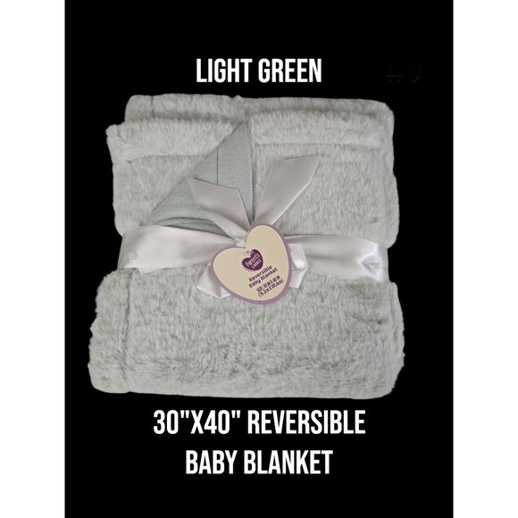 Green Reversible Baby Blanket – 30"x40" – NWT Parents' Choice – Gift Ready - Picture 1 of 2